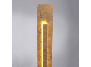 LED-Stehleuchte Nevis in Blattgoldoptik