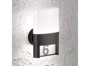 LED-Außenwandleuchte Diego, schwarz, Hausnummernleuchte