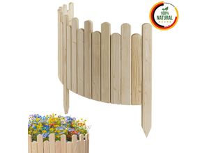 Beeteinfassung Rasenkante 100 cm lang Flexibler Gartenzaun Rollzaun Steckzaun Höhe 40cm Unbehandelt