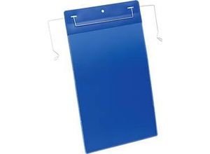 Produktbild Dokumententaschen mit Drahtbügel, B 210 x H 297 mm (A4 hoch), 50 Stück, blau
