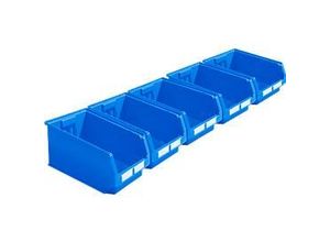 Sichtlagerkasten SSI Schäfer LF 532, Polypropylen, L 500 x B 312 x H 200 mm, 23,5 l, blau, 5 Stück
