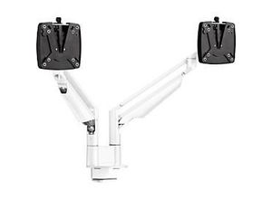 2-fach-Monitorarm Novus CLU Duo C, bis 27″, Tischhalterung, schwenk-/höhenverstellbar, weiß