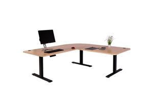 Eck-Schreibtisch MCW-D40, Computertisch elektrisch höhenverstellbar