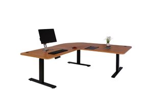 Eck-Schreibtisch MCW-D40, Computertisch elektrisch höhenverstellbar