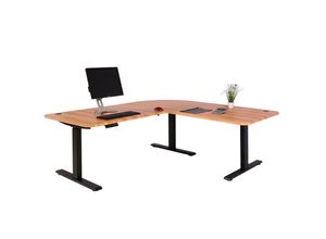 Eck-Schreibtisch MCW-D40, Computertisch elektrisch höhenverstellbar