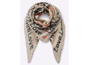 Modetuch HEINE, Damen, beige (sand), Viskose, gemustert, Modetücher