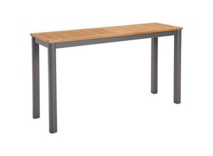 Ambia Garden Balkontisch , Anthrazit, Eukalyptusholz , Holz, Metall , Eukalyptusholz , massiv , 43x75x137 cm , FSC , platzsparend , Balkonmöbel,