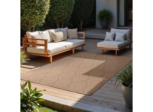 Outdoorteppich NORTHRUGS "Liora Wendeteppich", jute, weiß, B:200cm H:5mm L:290cm, Polypropylen, Teppiche, Läufer, In und Outdoor, Flachgewebe, wetterfest, pflegeleicht, robust