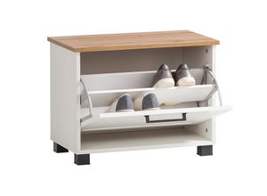 Produktbild Tchibo - Schuhbank »Jelda« - 62x34x47cm - schwarz - Holz / Metall / Kunststoff