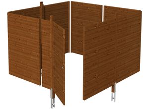 Carport-Geräteraum SKANHOLZ "Abstellraum C2", braun (nussbaum), Holz, Gerätehäuser, aus Profilschalung