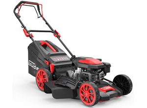 Benzinrasenmäher GÜDE "»Big Wheeler 514.9 R«", rot (rot, schwarz), B:55cm H:108cm T:150cm, Rasenmäher, für Rasenflächen bis 1800m²