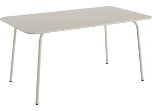 Gartentisch ESSENTIALS "Shine", beige, B:160cm H:73cm T:90cm, Pulverbeschichteter Stahl, Tische, Gartentisch Stahl rechteckig