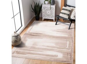 Teppich CARPET CITY "Noa 9261", beige, B:200cm H:11mm L:290cm, Kunstfaser, Teppiche, Läufer, Kurzflor, Modern, Weicher Flor, Pflegeleicht, Wohnzimmer
