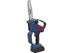 Akku-Kettensäge GÜDE "Akku-Minikettensäge »GMK 18-201-05«", blau (blau, schwarz), B:10cm H:21cm T:45cm, Kunststoff, Metall, Kettensägen, Inkl. Akku 2Ah/18V und Ladegerät 5A