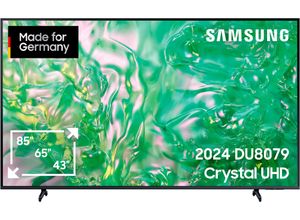 SAMSUNG LED-Fernseher, G (A-G), schwarz, 85, Fernseher, Crystal UHD, Q-Symphony, Dolby Surround Sound, Triple Tuner, Smart-Hub