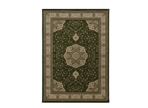 Xxxl Webteppich Kashmir 2601 Grün , Grün , Textil , orientalisch , rechteckig , 80x150 cm , Oeko-Tex® Standard 100 , für Fußbodenheizung geeignet,