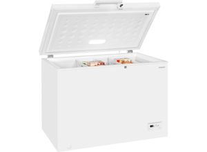 Produktbild EXQUISIT Gefriertruhe "GT320-HE-041D weiss", D (A-G), silber (weiß), B/H/T: 112cm x 84,5cm x 70cm, Gefriertruhen, 308 Liter Nutzinhalt, Schnellgefrierfunktion