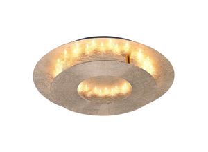 PAUL NEUHAUS Wandleuchte "NEVIS", gold (goldfarben), B:25,5cm H:21cm L:34cm, Lampen, LED, Deckenleuchte Deckenlampe