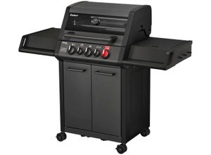 Gasgrill ENDERS "Monroe Pro 3 SIK Turbo Shadow", schwarz (matt graphit), B:143,5cm H:118,5cm T:58cm, Grills, BxH: 143,5x118,5 cm, Topseller