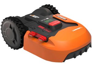 Rasenmähroboter WORX "Landroid S400", orange (baumarkt), Rasenmähroboter, 400m², 20V/2Ah, 18cm/20-50mm, WiFi/Bluetooth, Cut to edge, PowerShare