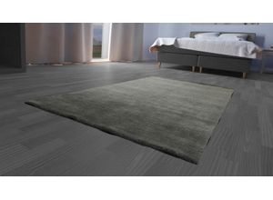 Wollteppich MORGENLAND "Uni - Gabbeh Teppich - Softy", grau, B:200cm H:1,6mm L:300cm, Schurwolle, Teppiche, Gabbeh Optik, Uni Farben, reine Wolle, sehr weicher Flor, Wohnzimmer