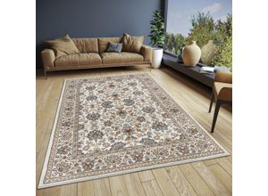 Teppich HANSE HOME "Saraceni", beige (creme), B:200cm H:8mm L:280cm, Polypropylen (PP), Jute, Polyester, Teppiche, Läufer, Orientalisch, Kurzflor, Wohnzimmer, Schlafzimmer, Esszimmer