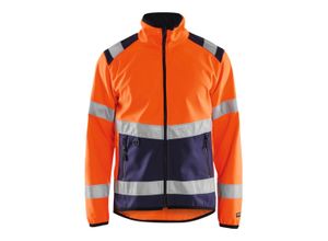 Blakläder Warnschutz-Softshell-Jacke, orange / marineblau,