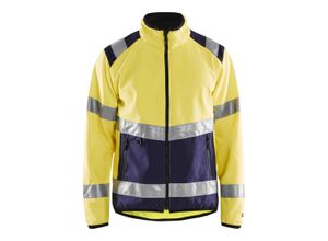 Blakläder Warnschutz-Softshell-Jacke, gelb / marineblau,