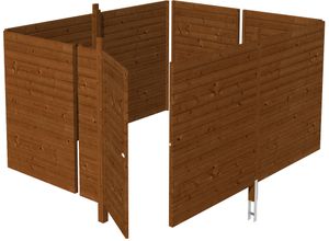Carport-Geräteraum SKANHOLZ "Abstellraum C4", braun (nussbaum), Holz, Gerätehäuser, aus Profilschalung