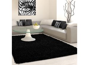 Hochflor-Teppich AYYILDIZ TEPPICHE "Life Shaggy 1500" Gr. 8, grau (anthrazit), B:300cm H:30mm L:400cm, Kunstfaser, Teppiche, Langflor, uni, große Farbauswahl, robust, auch als Läufer und in rund