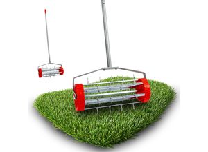 Grafner® Rasenlüfter Walze Aerifiziergerät Rasenrolle Rasenbelüfter Vertikutierer