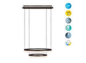 NÄVE LED Pendelleuchte "CIRCULO", schwarz, Ø 60,00cm H: 150,00cm, Lampen, CCT-Farbwechsler; Hintergrundbeleuchtung; Memoryfunktion; Nachtlicht