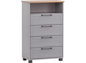 Produktbild Garderobenschrank SCHILDMEYER "Jelda", grau (platingrau, eichefarben), B:62,4cm H:102,0cm T:34,1cm, FSC-zertifizierter Holzwerkstoff, Schränke, Breite 62,4 cm