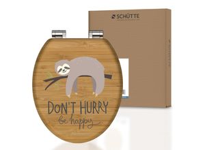 Schütte MDF WC-Sitz DONT HURRY, Toilettendeckel mit Absenkautomatik Motiv
