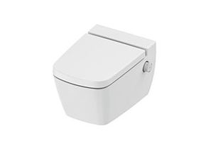 TECE Wand-WC 9700216 mit Duschfunktion, Set mit Deckel Classic, Warm- und Kaltwasser, weiß