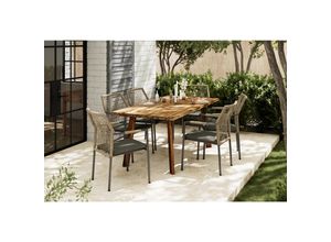 Ambia Garden Gartentisch , Holz , Akazie , eckig , 90x76x180 cm , FSC 100% , Gartenmöbel, Gartentische, Gartentische