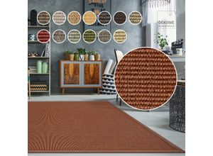 Sisalteppich DEKOWE "Mara S2 mit Bordüre Spezial", orange (terra), B:80cm H:5mm L:300cm, Sisal, Teppiche, 100% Sisal, auch als Läufer, Wohnzimmer