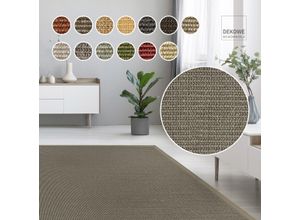 Sisalteppich DEKOWE "Mara S2 mit Bordüre Spezial", grau (platin), B:240cm H:5mm L:300cm, Sisal, Teppiche, 100% Sisal, auch als Läufer, Wohnzimmer