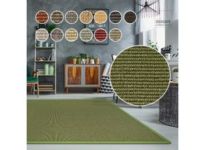 Sisalteppich DEKOWE "Mara S2 mit Bordüre Spezial", grün (avocado), B:160cm H:5mm L:200cm, Sisal, Teppiche, 100% Sisal, auch als Läufer, Wohnzimmer
