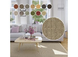 Sisalteppich DEKOWE "Mara S2 mit Bordüre Spezial", beige (champagner, meliert), B:220cm H:5mm L:280cm, Sisal, Teppiche, 100% Sisal, auch als Läufer, Wohnzimmer