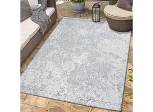 Outdoorteppich CARPET CITY "DUO RUG 5845", grau, B:200cm H:5mm L:290cm, Obermaterial: 100% Polypropylen, Teppiche, Wendeteppich Wetterfest In- & Outdoor, Balkon, Terrasse, Wohnzimmer
