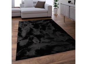 Fellteppich PACO HOME "Kunstfell Soft 380", schwarz, B:60cm H:14mm L:90cm, Polyester, Teppiche, Fellteppich, Langflor, Kuschelteppich - besonders weich, Uni-Farben