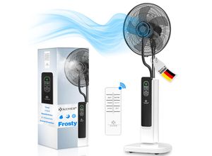KESSER® Stand-Ventilator Frosty mit Wasser Ultraschall-Sprühnebel Wasserkühlung , inkl. Fernbedienung Timer-Funktion , Luftbefeuchter Leise , Nebelfunktion , Raumbefeuchter , Standventilator