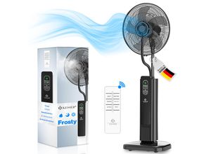 KESSER® Stand-Ventilator Frosty mit Wasser Ultraschall-Sprühnebel Wasserkühlung , inkl. Fernbedienung Timer-Funktion , Luftbefeuchter Leise , Nebelfunktion , Raumbefeuchter , Standventilator
