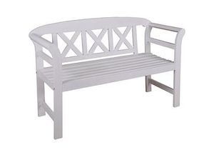 Garden Pleasure Gartenbank VANCOUVER 985075 weiß Holz 128,0 cm