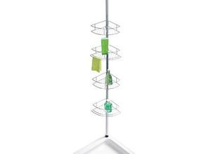WENKO Teleskop-Duschregal Dolcedo silber 31,0 x 23,0 x 65,0 - 275,0 cm