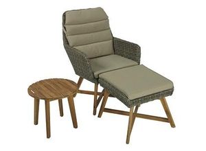 Garden Pleasure Loungesessel CALVIA braun Kunststoff, Metall, 6-teilig