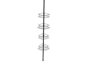 WENKO Teleskop-Duschregal Dolcedo schwarz 31,0 x 23,0 x 65,0-275,0 cm