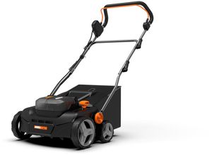 Akku-Vertikutierer / Lüfter WORX "Nitro WG855E.9", schwarz (baumarkt), B:57,5cm H:110cm T:105cm, Vertikutierer, bis zu 400 m², 4 Stufen Höhenverstellung, ohne Akku und Ladegerät