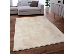 Fellteppich PACO HOME "Kunstfell Soft 380", beige (cream), B:60cm H:14mm L:90cm, Polyester, Teppiche, Fellteppich, Langflor, Kuschelteppich - besonders weich, Uni-Farben